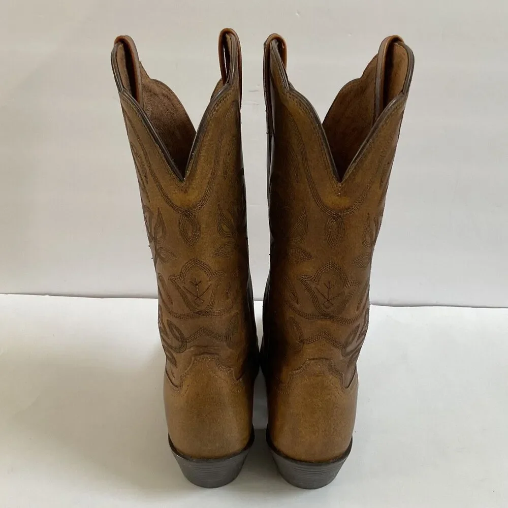 ARIAT Heritage R Toe Western Boots Sz 7.5B Copper Brown 10035999 Cowgirl - Picture 10 of 12
